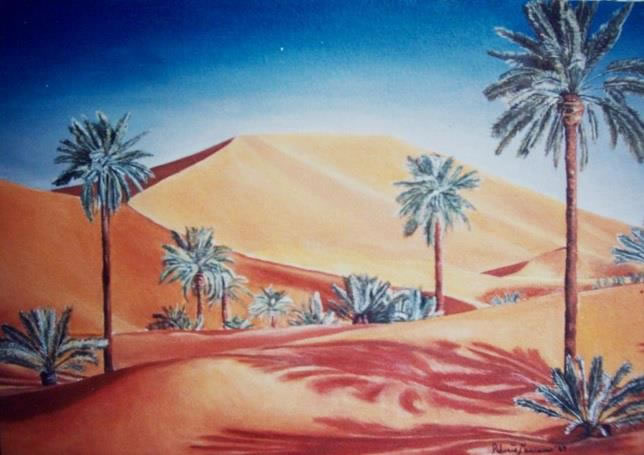 Il deserto, olio su tela, 25x40, 1989. Opera privata
