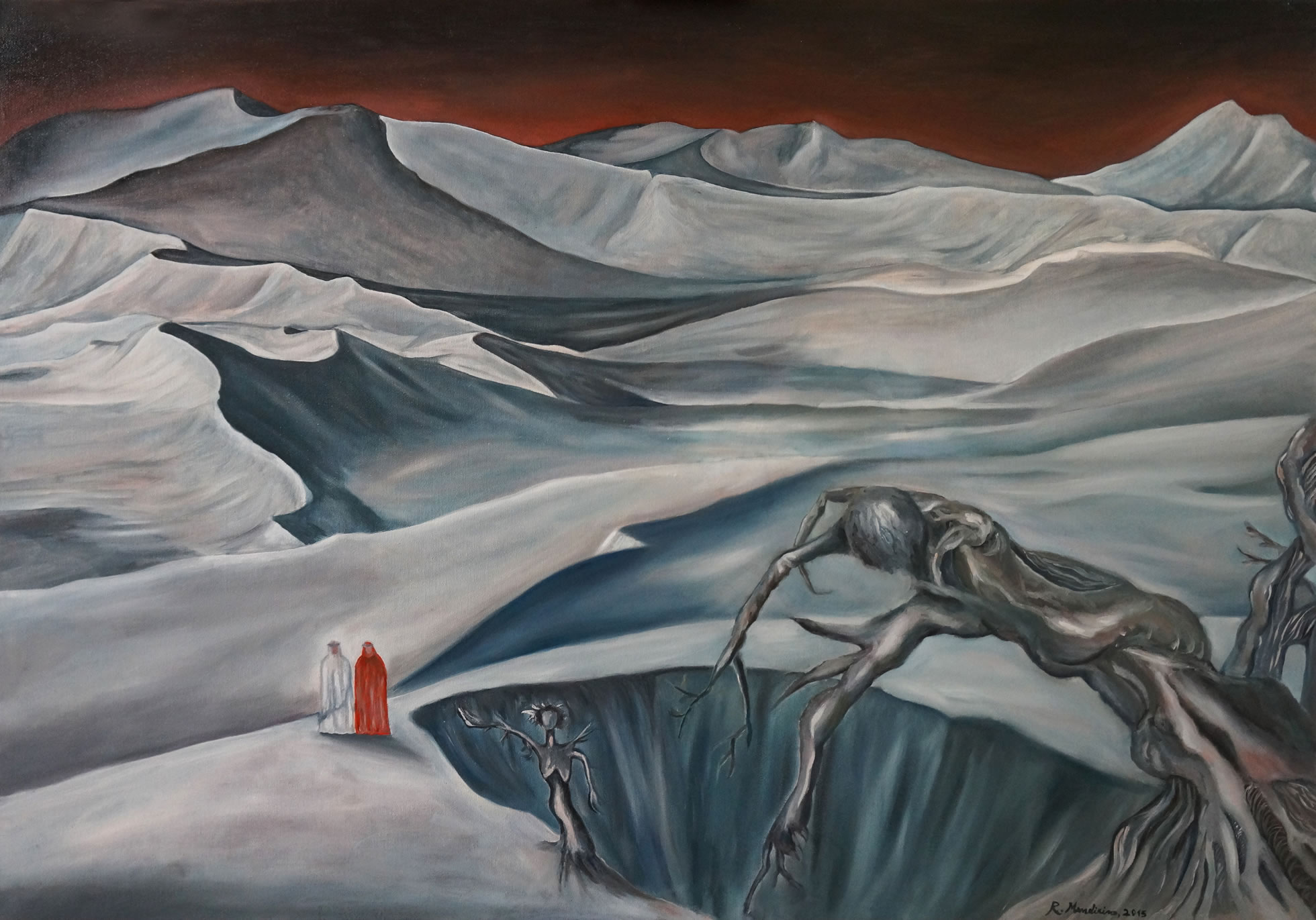 Pier delle Vigne, olio su tela, 70x100, 2015