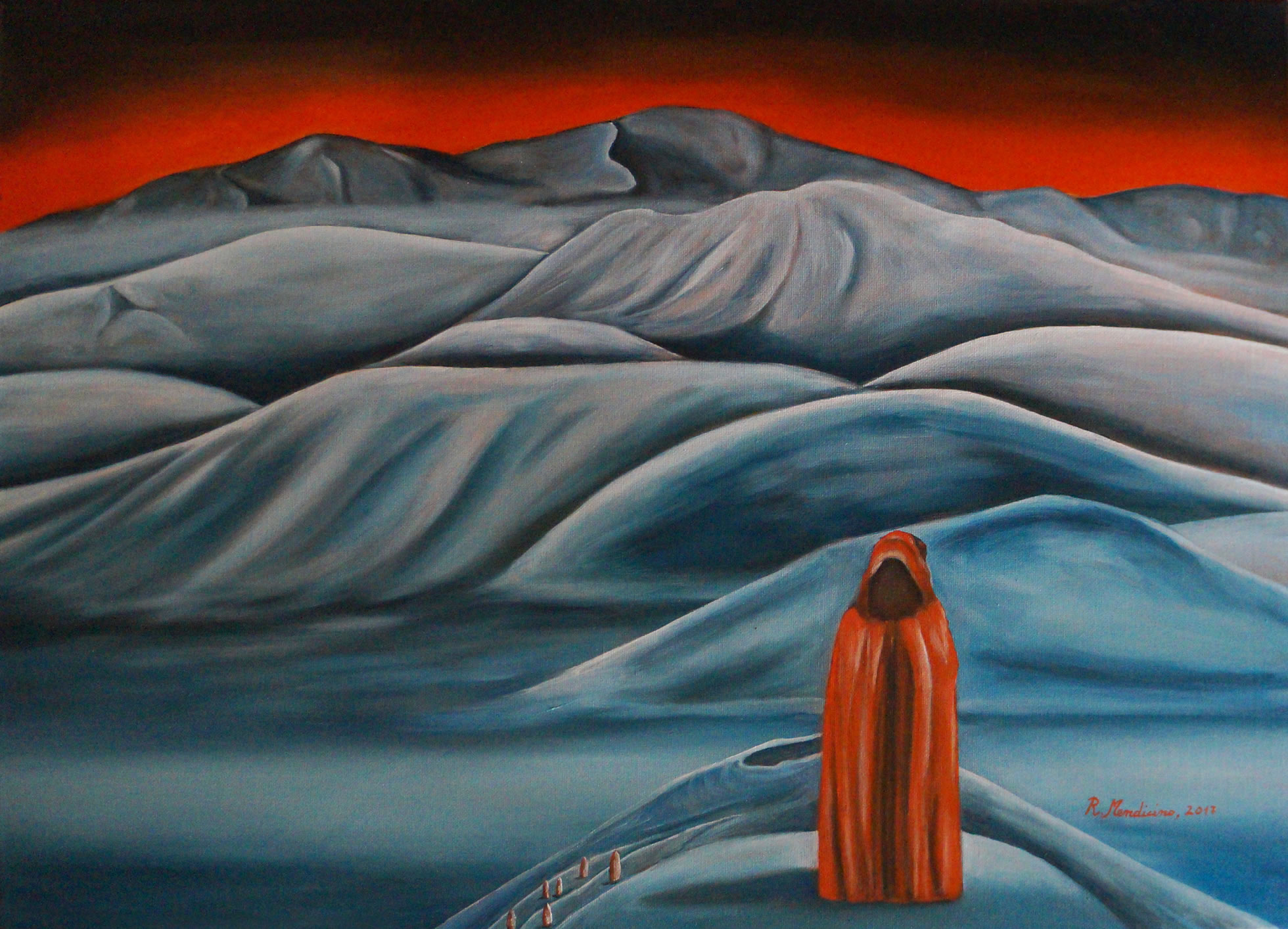 La solitudine dell'opposto, olio su tela, 50x70, 2017