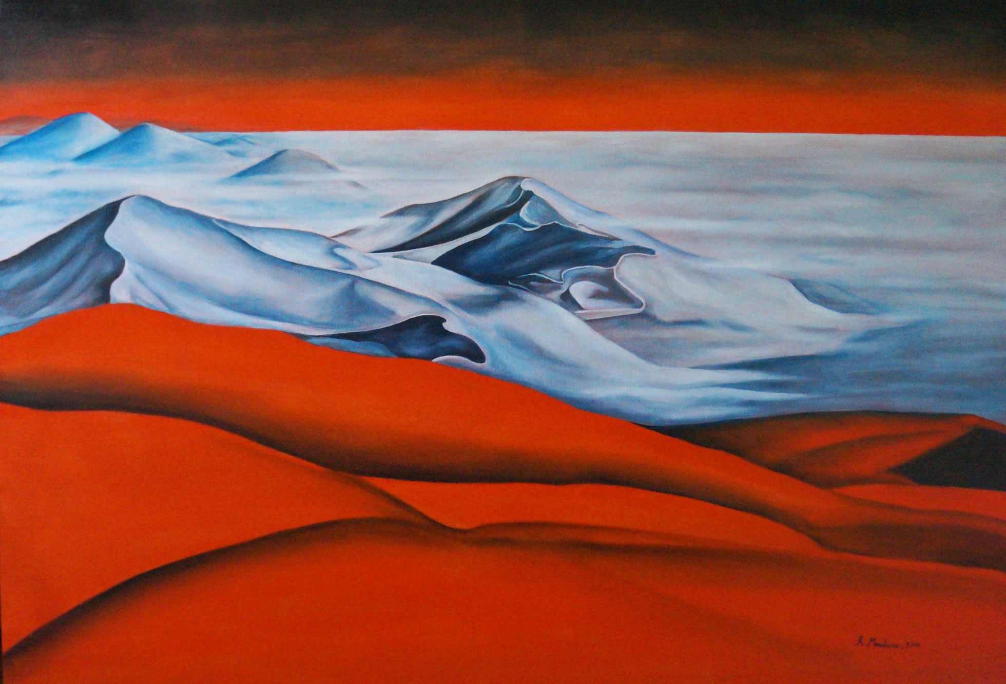 Assenze, olio su tela, 80x120, 2019
