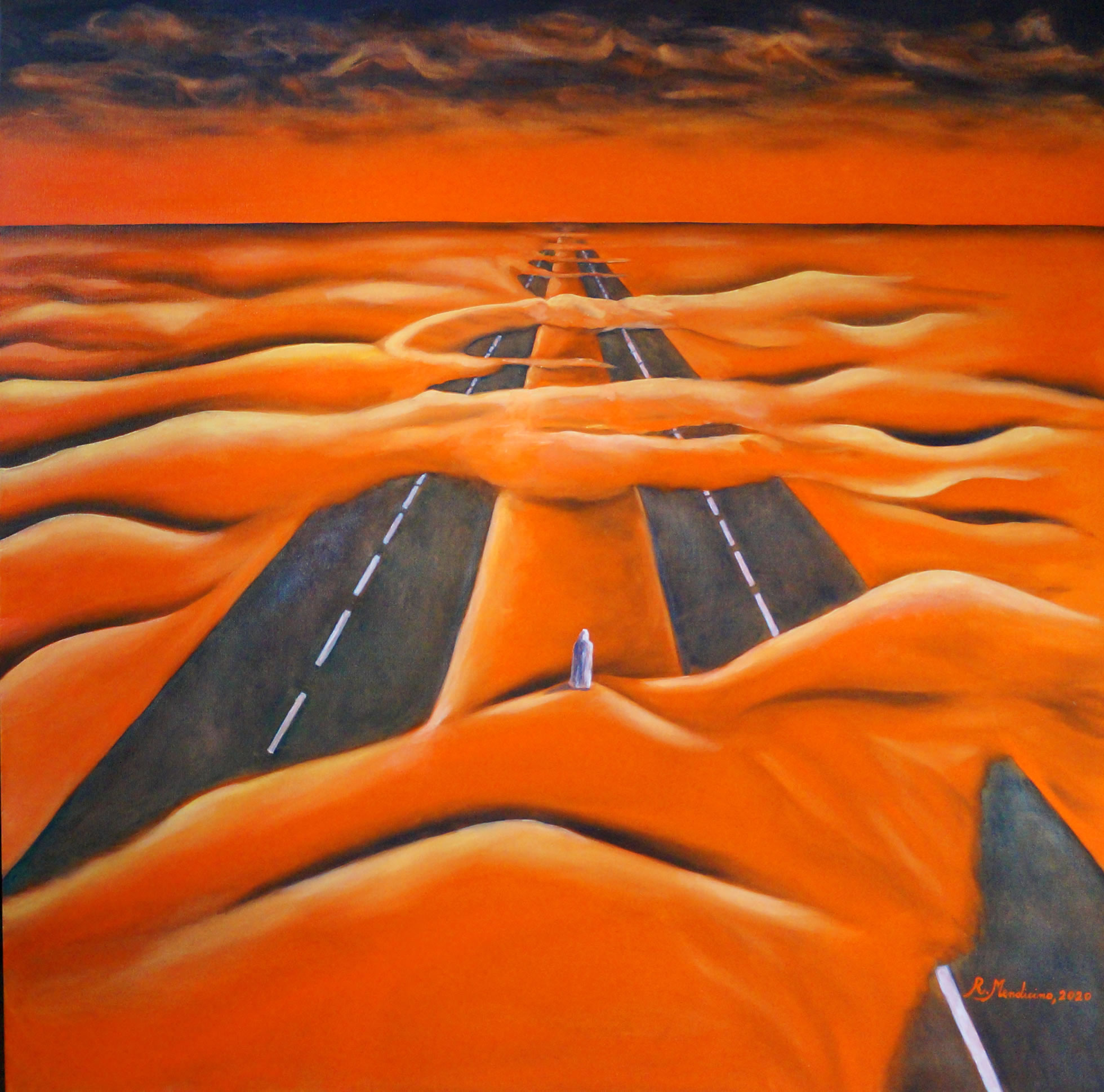 Invasioni, olio su tela, 100x100, 2020
